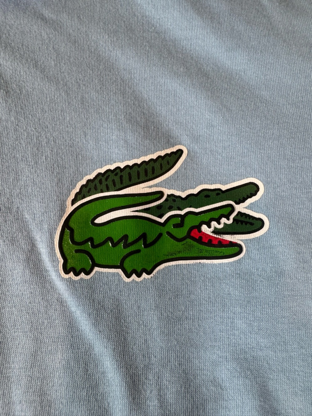 Lacoste Light Blue Piqué Polo with Signature Green Crocodile - Picture 2 of 6